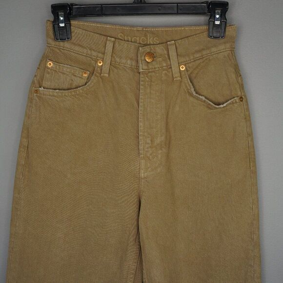 New MOTHER SNACKS! High Waisted Double Stack Ankle Jeans in Army Green size 24 - Picture 5 of 15